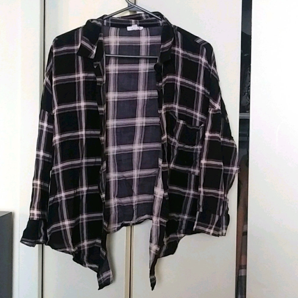 Ardene Checkered Print Top